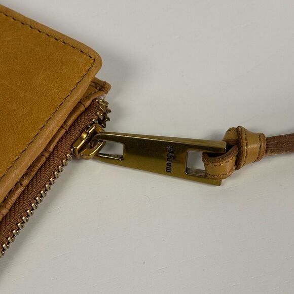 Margot New York Camel Brown Genuine Leather Wristlet - Picture 3 of 7